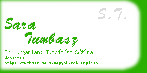 sara tumbasz business card